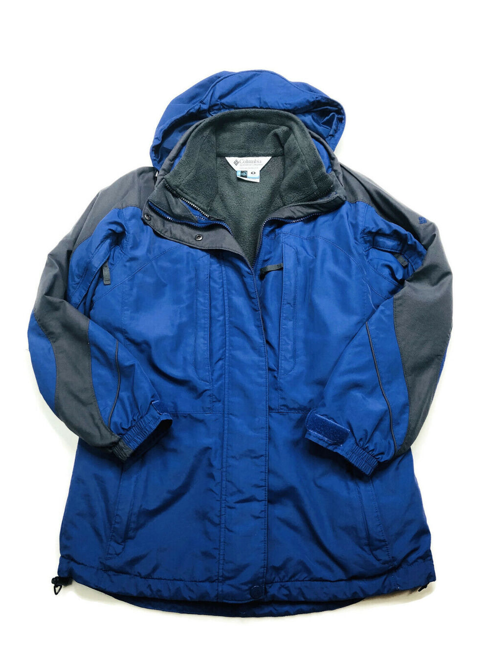 Columbia Sportswear Parka Jacket Women's Size Small Blue w/Zip Out Liner & Hood